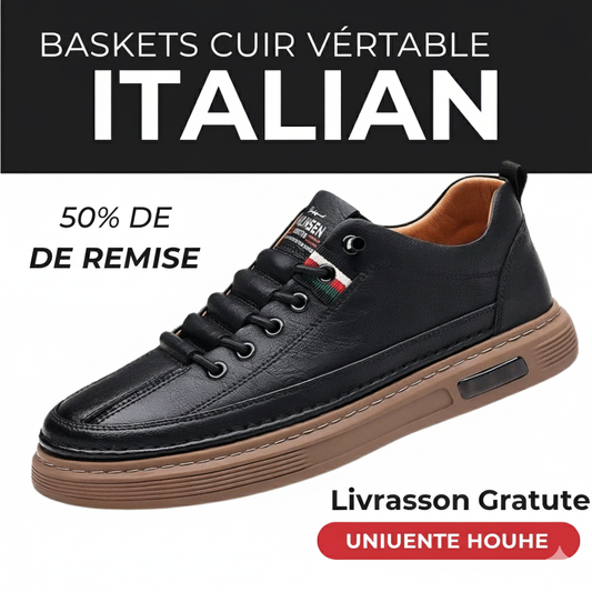 Baskets décontractées italiennes en cuir