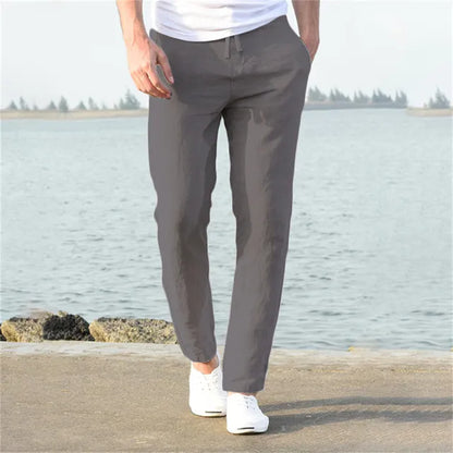 Poli - Airy Linen Trousers for Men for Summer